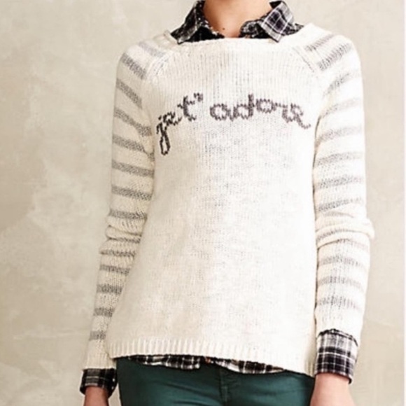 Anthropologie | Moth Jet Adore Sweater Size Small - Picture 1 of 8